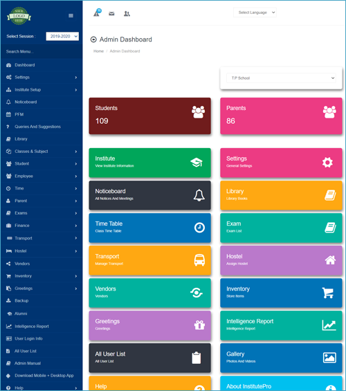 InstitutePro Dashboard